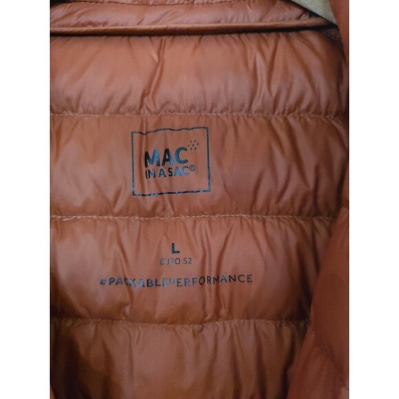 Mac In A Sac Synergy Gilet Vest Mens Large Burnt Orange Thermolite Down Fill - Picture 11 of 13